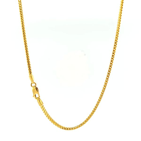 14k Yellow Gold 1.7mm Solid Franco Link Chain Arezzo Jewelers Elmwood Park, IL