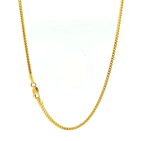 14k Yellow Gold Solid 1.6mm Franco Link Chain Arezzo Jewelers Elmwood Park, IL