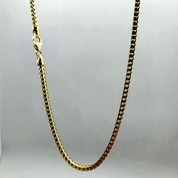 14k Yellow Gold Solid 2.8mm Franco Chain Image 3 Arezzo Jewelers Elmwood Park, IL
