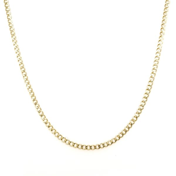 14k Yellow Gold 2mm Hollow Cuban Chain Arezzo Jewelers Elmwood Park, IL