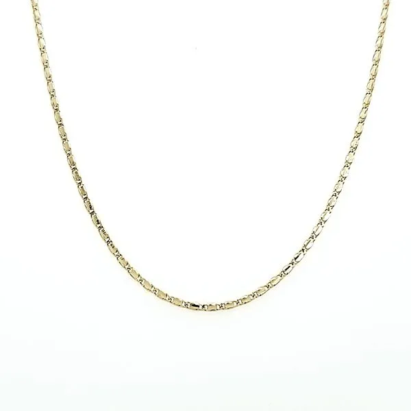 14k Yellow Gold Fancy Link Chain - 18