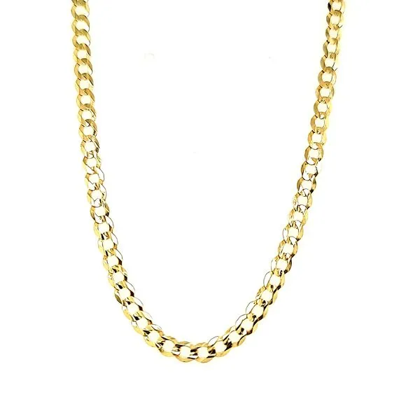 14k Yellow Gold Solid Curb Link Chain Arezzo Jewelers Elmwood Park, IL