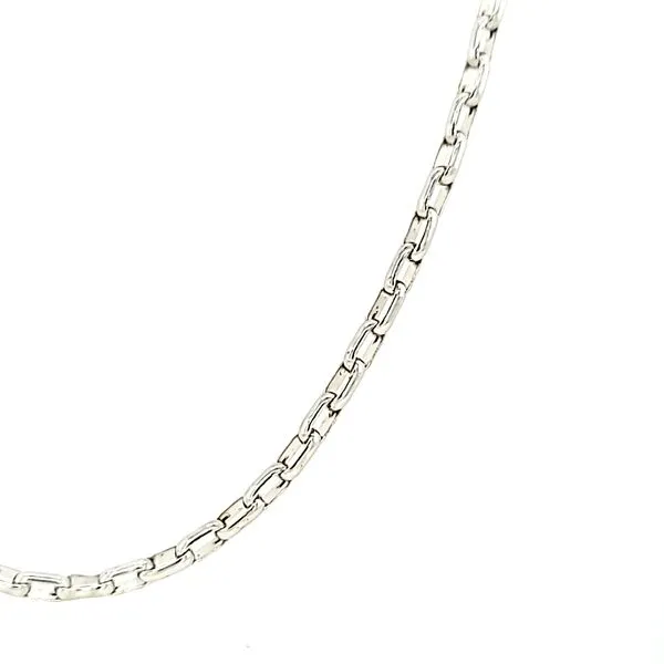 14k White Gold Cable Link Chain Image 2 Arezzo Jewelers Elmwood Park, IL