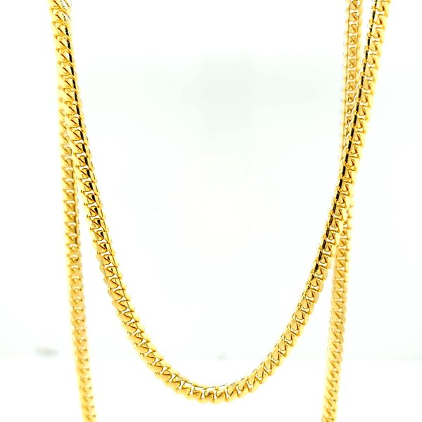 14k Yellow Gold Miami Cuban Link Chain Image 3 Arezzo Jewelers Elmwood Park, IL