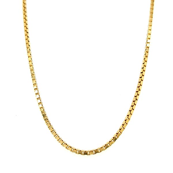 14 Karat Yellow Gold 1.5mm Box Link Chain Arezzo Jewelers Elmwood Park, IL