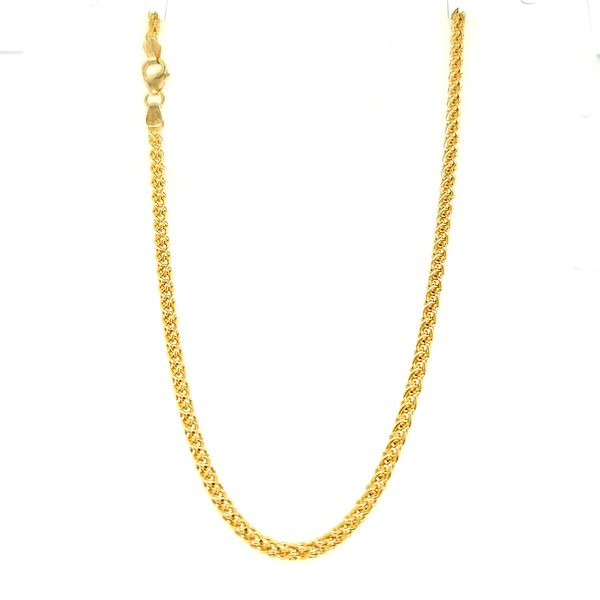 14k Yellow Gold 2.5mm Wheat Link Chain Arezzo Jewelers Elmwood Park, IL