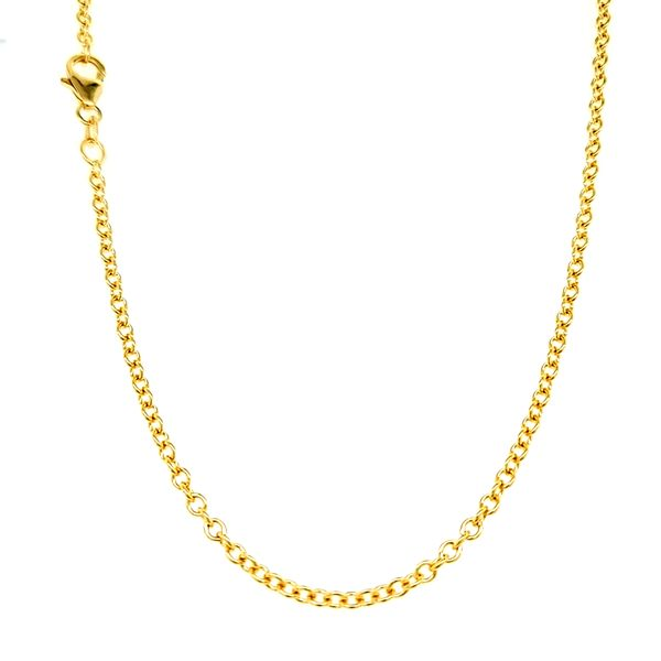 14k Yellow Gold 2.7mm Rolo Link Chain Arezzo Jewelers Elmwood Park, IL