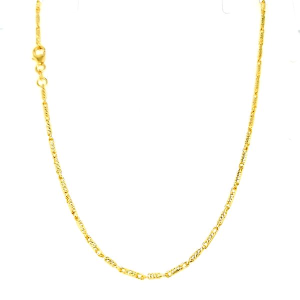 14k Yellow Gold Diamond Cut 1.75mm Raso Link Chain Arezzo Jewelers Elmwood Park, IL