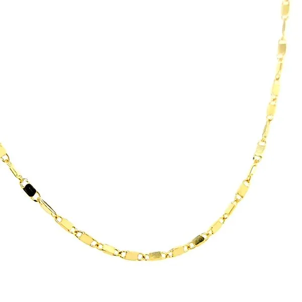 14k Yellow Gold 2.6mm Mirror Link Chain Image 2 Arezzo Jewelers Elmwood Park, IL