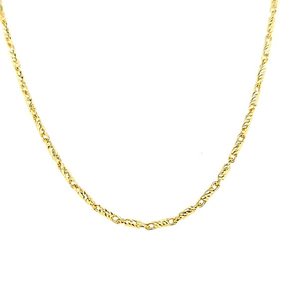14k Yellow Gold Diamond Cut 1.2mm Raso Link Chain Image 2 Arezzo Jewelers Elmwood Park, IL