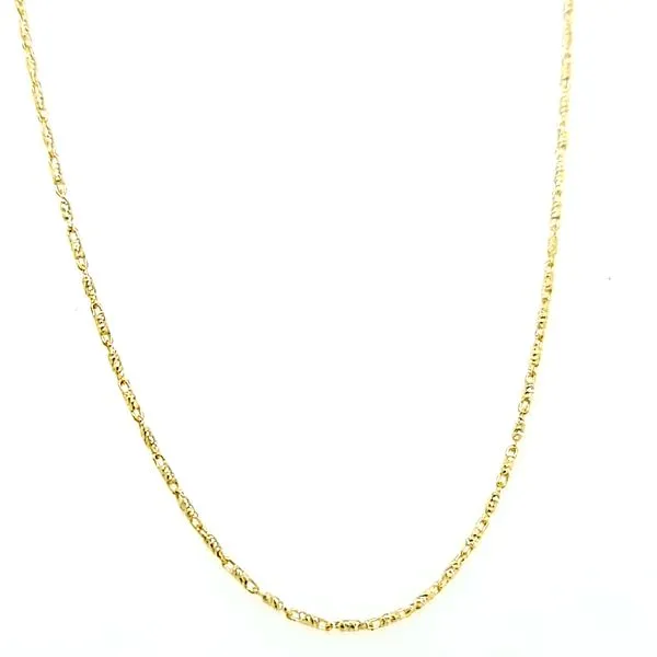 14k Yellow Gold Diamond Cut .9mm Raso Link Chain Arezzo Jewelers Elmwood Park, IL