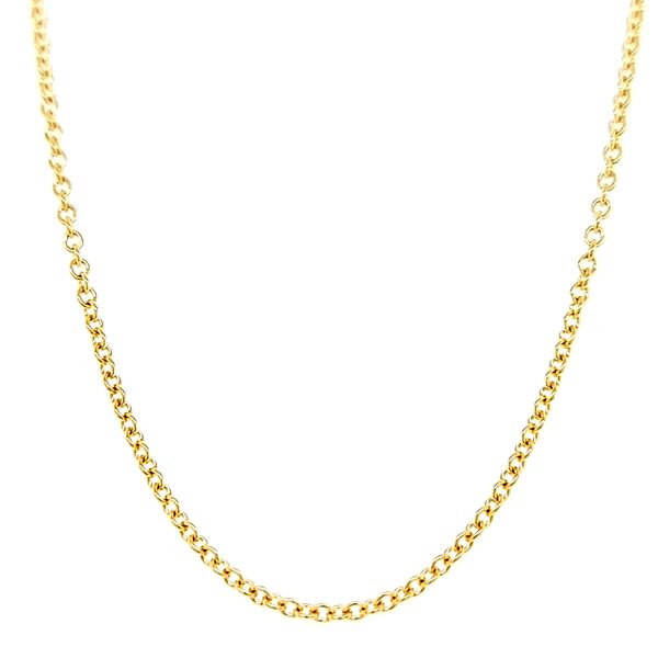 14k Yellow Gold 1.5mm Rolo Link Chain Image 2 Arezzo Jewelers Elmwood Park, IL