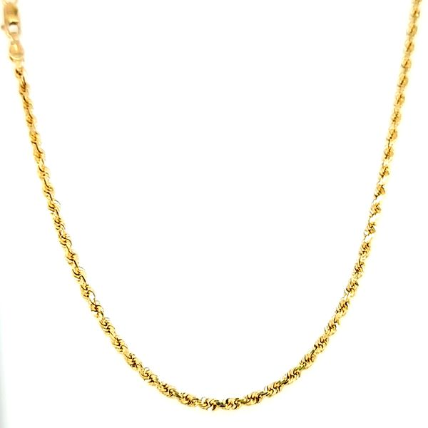 14k Yellow Gold Diamond Cut Solid Rope Chain Arezzo Jewelers Elmwood Park, IL