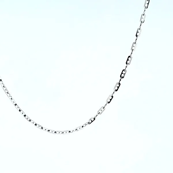 18k White Gold Diamond Cut Anchor Chain Image 2 Arezzo Jewelers Elmwood Park, IL