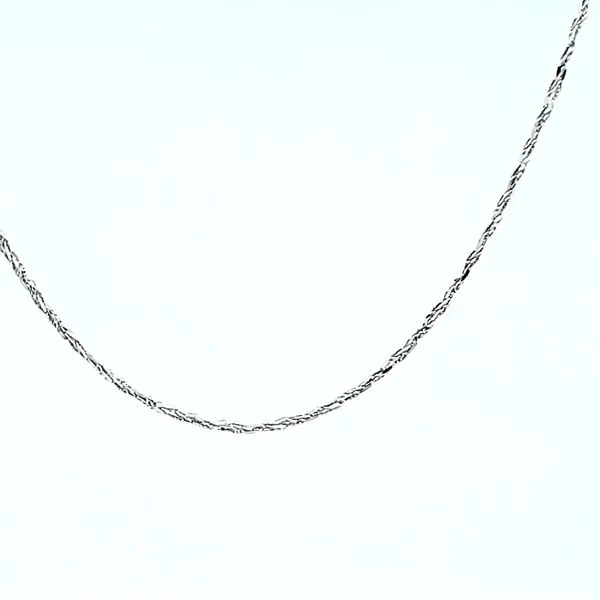 18k White Gold Diamond Cut Pendant Chain Image 2 Arezzo Jewelers Elmwood Park, IL