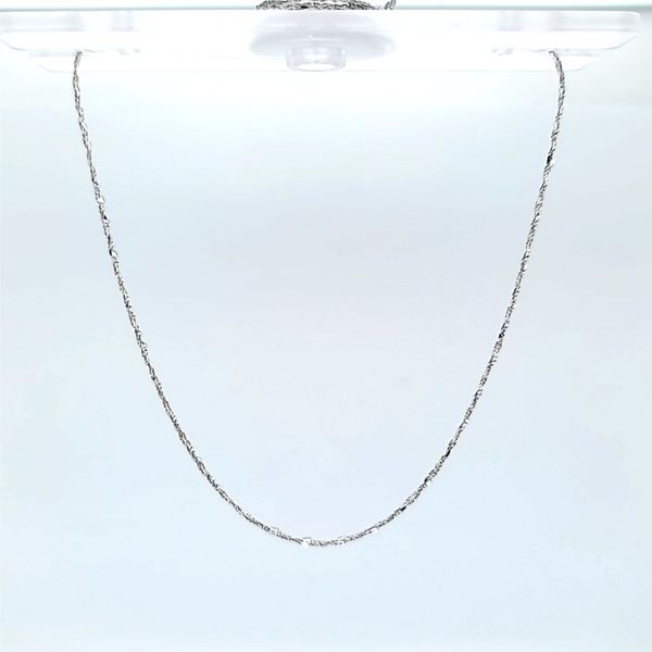 18k White Gold Diamond Cut Pendant Chain Arezzo Jewelers Elmwood Park, IL