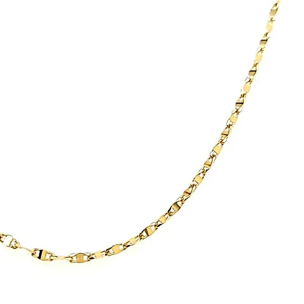 18k Yellow Gold Diamond Cut Flat Marina Chain Image 2 Arezzo Jewelers Elmwood Park, IL