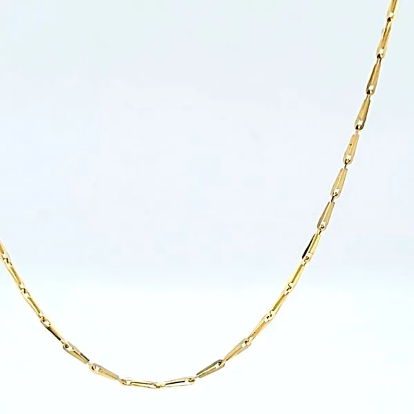 18k Yellow Gold Diamond Cut Bar Chain Image 2 Arezzo Jewelers Elmwood Park, IL