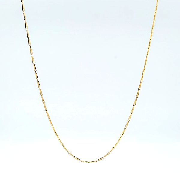 18k Yellow Gold Diamond Cut Bar Chain Arezzo Jewelers Elmwood Park, IL