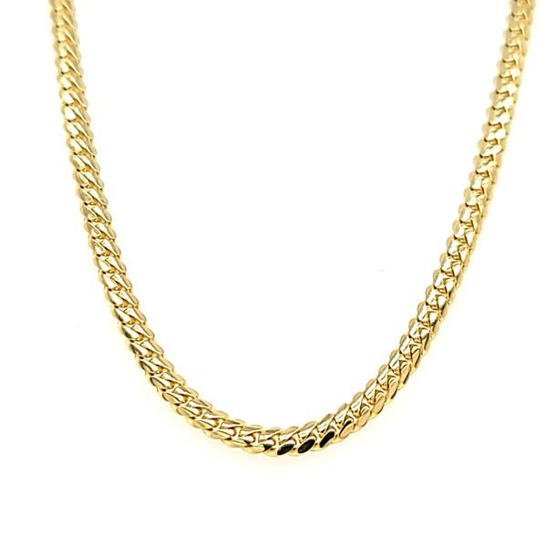 14k Yellow Gold Solid Miami Cuban Link Chain Image 2 Arezzo Jewelers Elmwood Park, IL