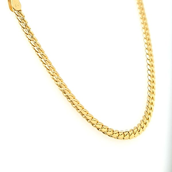 14k Yellow Gold Solid Miami Cuban Link Chain Image 3 Arezzo Jewelers Elmwood Park, IL