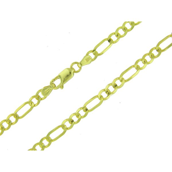 14k Yellow Gold Solid Figaro Chain Image 2 Arezzo Jewelers Elmwood Park, IL