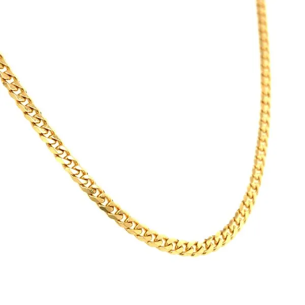 18k Yellow Gold 2.7mm Solid Cuban Link Chain Image 3 Arezzo Jewelers Elmwood, IL