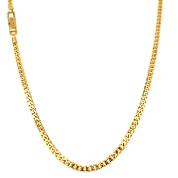 18k Yellow Gold 2.7mm Solid Cuban Link Chain Arezzo Jewelers Elmwood Park, IL