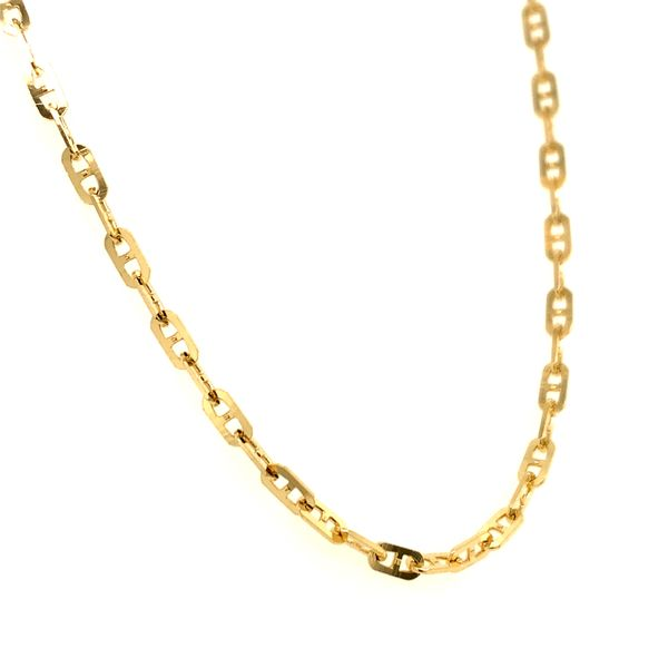 18k Yellow Gold 2.15mm Forced Anchor Link Chain Image 3 Arezzo Jewelers Elmwood Park, IL