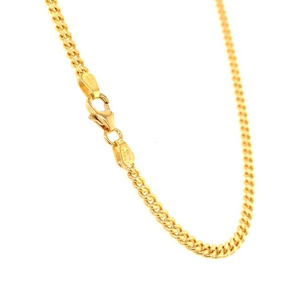 18k Yellow Gold 2.8mm Curb Link Chain Image 2 Arezzo Jewelers Elmwood Park, IL