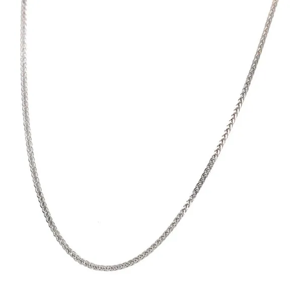 18k White Gold 1mm Franco Link Chain Image 2 Arezzo Jewelers Elmwood Park, IL