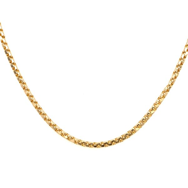 14k Yellow Gold 2mm Rounded Box Chain Image 2 Arezzo Jewelers Elmwood Park, IL