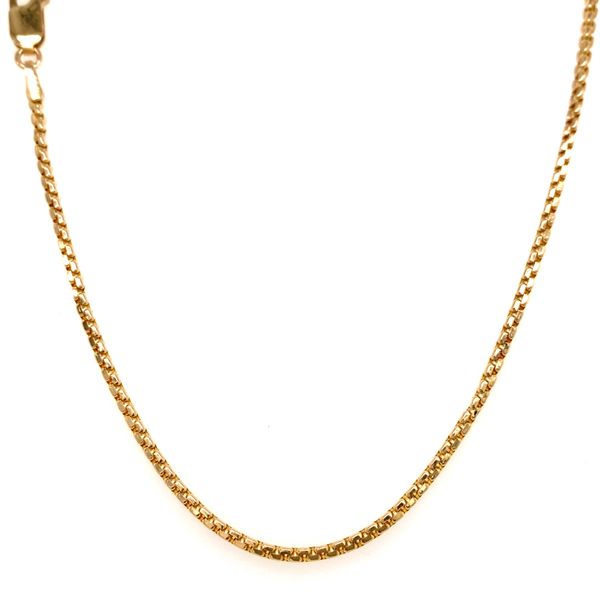 14k Yellow Gold 2mm Rounded Box Chain Arezzo Jewelers Elmwood Park, IL