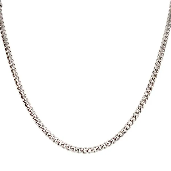 14k White Gold 2mmmm D/C Franco Chain Image 2 Arezzo Jewelers Elmwood Park, IL