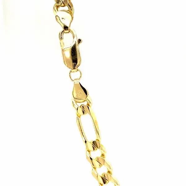 14k Yellow Gold 7.3mm Figaro Link Chain Arezzo Jewelers Elmwood Park, IL