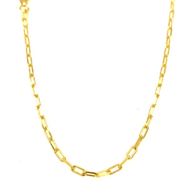 14k Yellow Gold 2mm Paperclip Link Chain Arezzo Jewelers Elmwood Park, IL