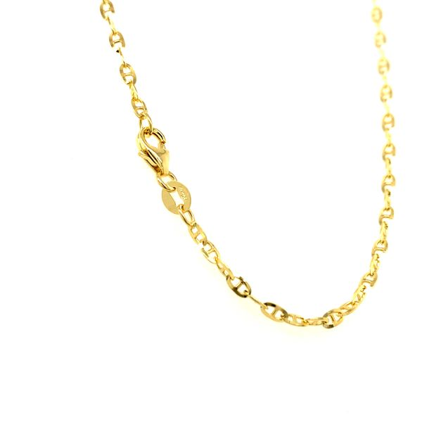 14k Yellow Gold 2mm Marine Link Chain Image 3 Arezzo Jewelers Elmwood Park, IL