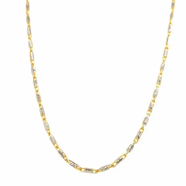 14k Two Tone 1.25mm Raso Link Chain Arezzo Jewelers Elmwood Park, IL