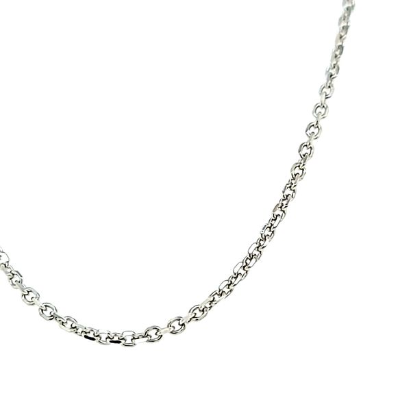 14k White Gold 1.5mm Diamond Cut Rolo Link Chain Image 2 Arezzo Jewelers Elmwood Park, IL