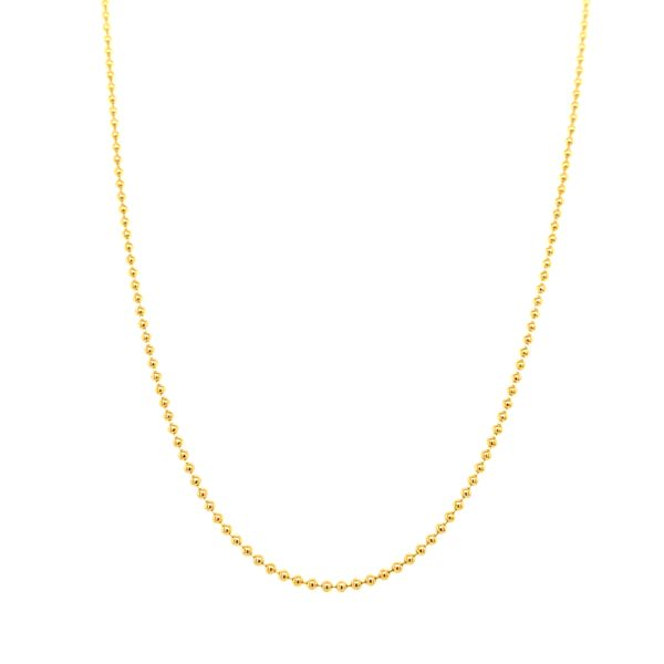 14k Yellow Gold 1mm Ball Link Chain Image 2 Arezzo Jewelers Elmwood Park, IL