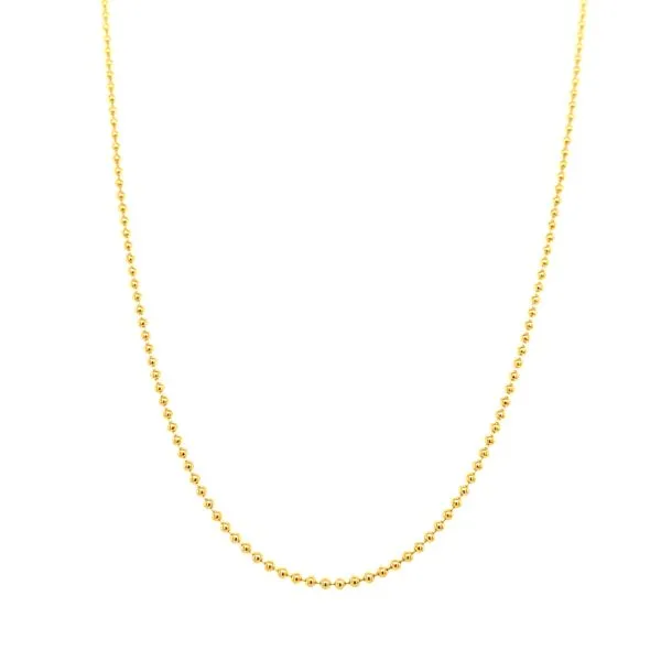 14k Yellow Gold 1mm Ball Link Chain Image 2 Arezzo Jewelers Elmwood Park, IL