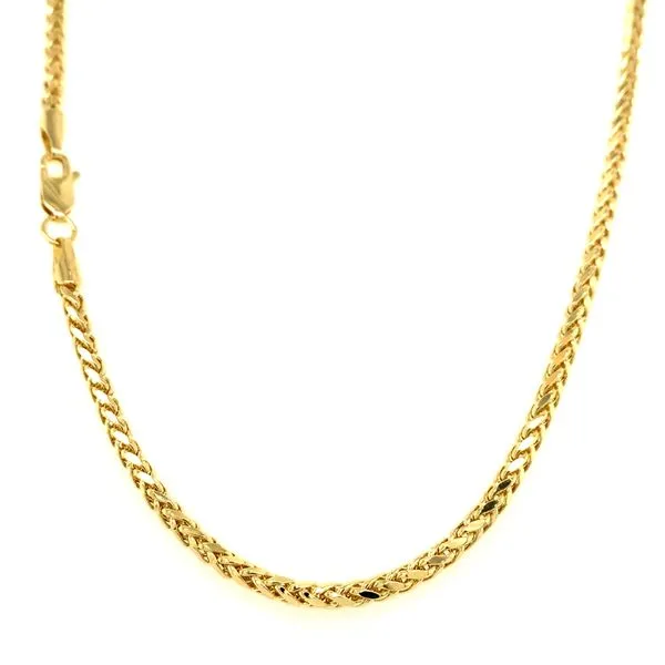 14k Yellow Gold 2.5mm Hollow Franco Link Chain Image 2 Arezzo Jewelers Elmwood Park, IL