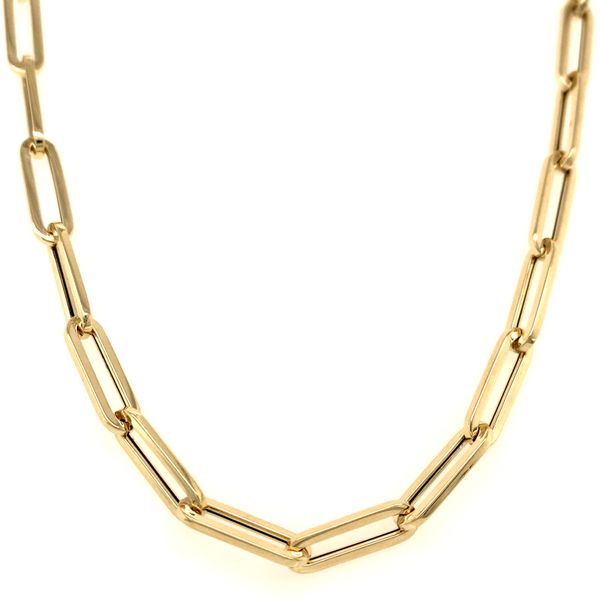 14k Yellow Gold 4.3mm Paperclip Chain Arezzo Jewelers Elmwood Park, IL