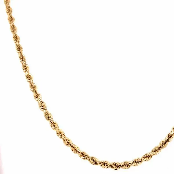 14k Yellow Gold Diamond Cut Solid Rope Chain Image 2 Arezzo Jewelers Elmwood Park, IL