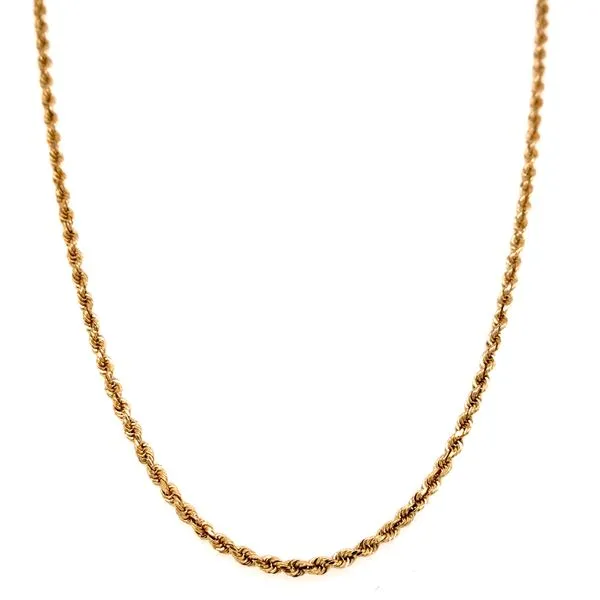 14k Yellow Gold Diamond Cut Solid Rope Chain Arezzo Jewelers Elmwood Park, IL