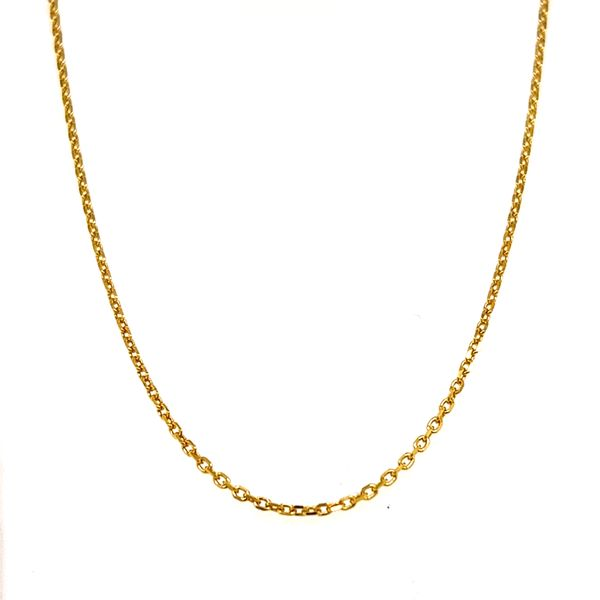 14k Yellow Gold 1.2mm Rolo Link Chain Arezzo Jewelers Elmwood Park, IL