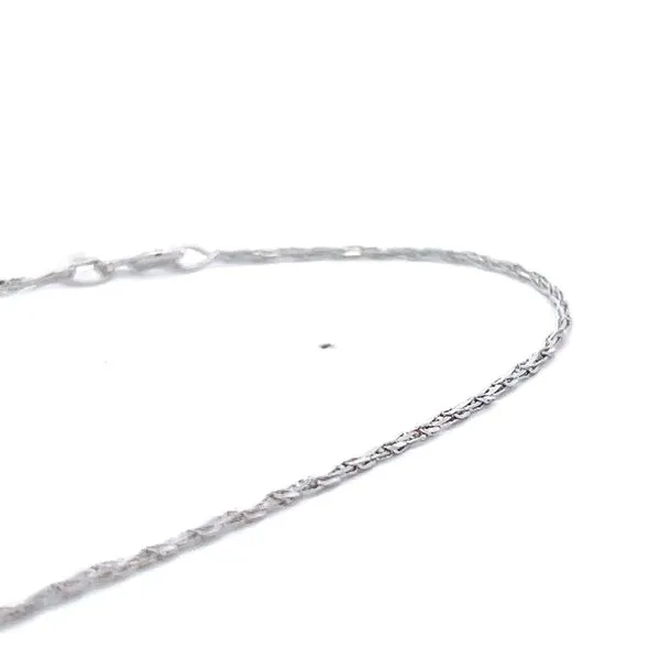 18k White Gold 1.25mm Diamond Cut Tornado Link Chain Image 3 Arezzo Jewelers Elmwood Park, IL