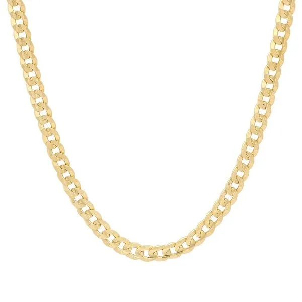 14k Yellow Gold 4.65mm Solid Curb Link Chain Arezzo Jewelers Elmwood Park, IL