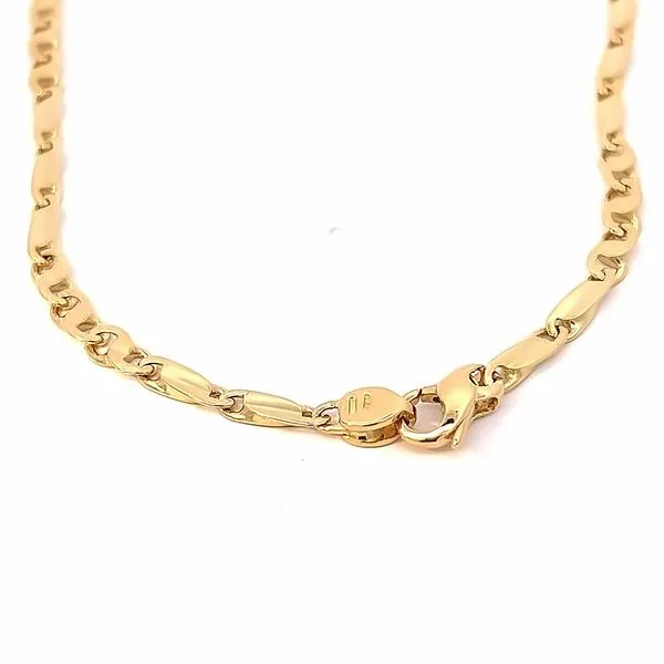 18K Yellow Gold 3.1mm Italian Link Chain Image 2 Arezzo Jewelers Elmwood Park, IL