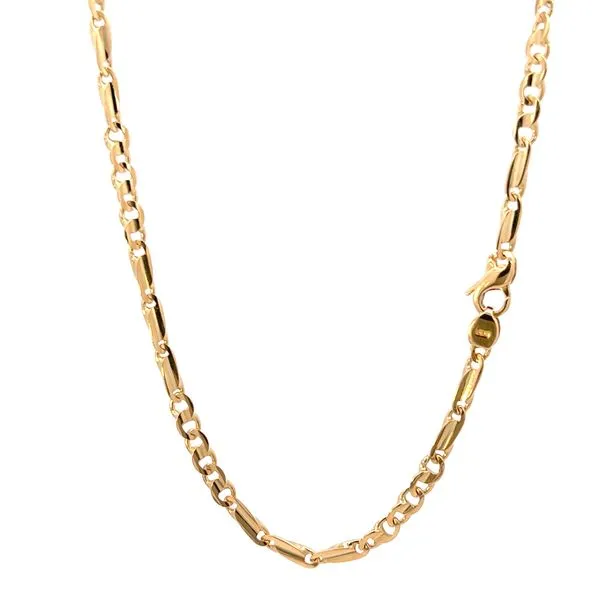 18K Yellow Gold 3.1mm Italian Link Chain Image 4 Arezzo Jewelers Elmwood Park, IL